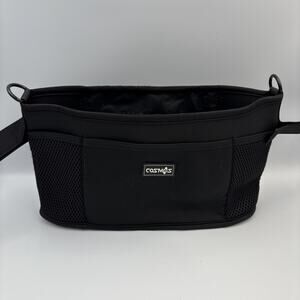 Cozmos Stroller Caddy Organizer Storage Drink Holder Basket,‎ Black Universal